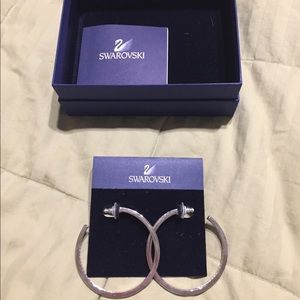 Authentic Swarovski hoop earrings